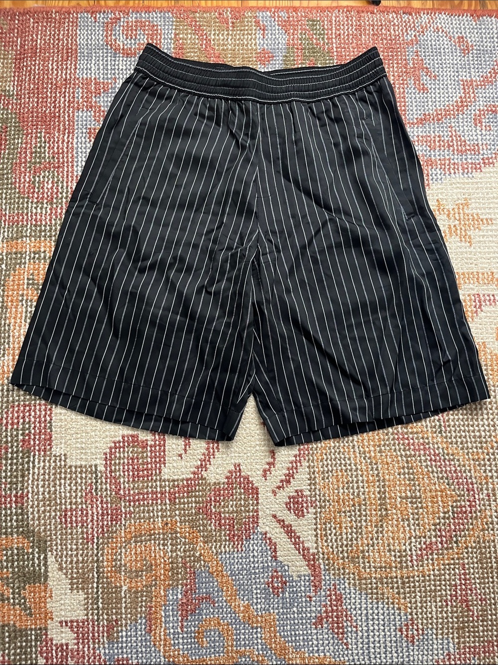 Neil Barrett City Shorts Black White Pinstripe Italian Made